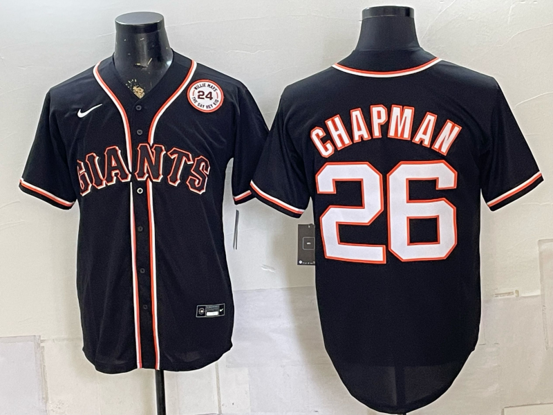 2026 Men Nike San Francisco Giants #26 Chapman black Game MLB Jersey0727004->san francisco giants->MLB Jersey